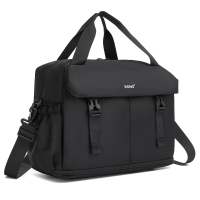 Kono 40x30x20 cm uitbreidbare cabinetas, waterbestendige reistas met laptophoes en nat/droog opbergruimte voor zakenweekend, zwart