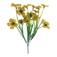 Wei's moment 9 Bundels Kunstbloemen, UV Bestendige Kunstbloemen Kunstplanten Buiten, 6 Kleuren Realistische Kunst Plastic Lentebloemen In Potten Binnen Voor Huis Tuin Veranda Balkon Raambak Decoratie Geel, Nieuwjaarsverkoop, Top Cadeau Keuzes
