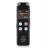 Rexsun 128 GB draagbare digitale spraakrecorder met lcd scherm, intelligente ruisonderdrukking, ABS aluminiumlegering in grijs, L357