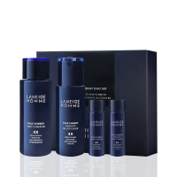 Laneige revitaliserende diepzee toner  en emulsieset voor mannen (toner 180 ml + emulsie 125 ml + toner 25 ml + emulsie 25 ml/set)