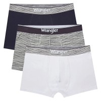 WRANGLER heren boxershorts   canvas wit/bedrukt/marineblauw   maat M
