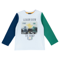 CHICCO T shirt met lange mouwen, maat M/L, 116, wit