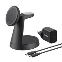 Anker MagGo draadloze oplader (3 in 1, dockstandaard) kabel  en opladerbundel   Europa (uitgezonderd UK stekker) goud 1