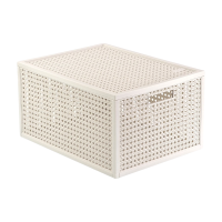 Curver Kaya opbergmand   20 L   37,6 x 30 x 20,7 cm   Wit   Premium opbergoplossing, duurzaam kunststof, moderne woonopberg