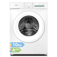 Comfee' wasmachine 10 kg, wasmachine met dierenhaarprogramma en stoomfunctie, 16 programma's, energie efficiëntieklasse A 10%, bijvulfunctie, stil en energiebesparend, CF10EWP05W HR, wit