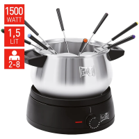 Fritel Fondue FO 2470   Elektrische fondueset/fonduepan   Kerstcadeau/Feestcadeau   1,5 L   1500 W   Voor 2 tot 8 personen + 8 fonduevorken   PFAS vrij