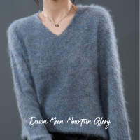 Geborsteld fluweel met parels, cashmere trui 90% geïmporteerd uit Australië, superfijne merino wol + 5% kashmir + 5% zijde, sterrenhemelgrijs, one size