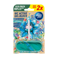 Ambi Pur toiletblok water en bloemen, 2 stuks