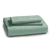 Beddengoed 135 x 200 cm, 4 delig, 2 dekbedovertrekken, 2 kussenslopen van 80 x 80 cm, microvezel, met rits, lichtgroen, 90% polyester