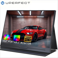 UPERFECT draagbare monitor 15,6 inch, 1080p (FHD), IPS, HDR, 1920 x 1080, USB‑C, gaming monitor, dual speaker, extern, VESA, geschikt voor laptop, pc en smartphone