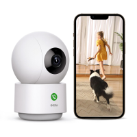 AOSU 2K WiFi Camera Binnen   Nanny Cam voor Babykamer & Thuis, Plug in, App bediening, Huisdier Huisdier Monitoring, Bewegingsregistratie, 360° weergave, 24/7 Opname, One Touch Oproep, Tweeweg Audio