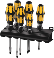 Wera 932 S/6 Schroevendraaierset met houder   Geel/Zwart, 6 stuks