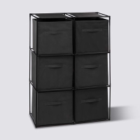 5Five opbergstelling   staal met 6 opbergboxen, 68 x 34 x 98 cm