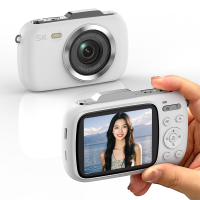Komery G7 5K Digitale Camera, 80MP UHD Draagbare Vlogcamera, Betaalbare 18X Zoom Reiscamera Point and Shoot, Fotocamera voor Beginners en Tieners   Wit