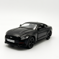 Schaal 1:36 Ford Mustang zwart modelauto van metaal met openingselementen en pull back actie – kinderauto speelgoedcadeau
