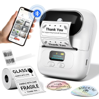 Phomemo M110 Draagbare Printer Labelmaker voor Productlabels en Logostickers   met 1 Stuk Labelrol