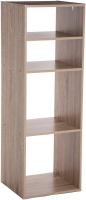 5Five Opbergkast met 4 Planken   Houtkleur, 34,5 x 32 x 100,5 cm