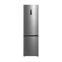 Midea MDRB521MGB02 Koel vriescombinatie 378L, Energielabel B, Total No Frost, Metal Cooling, WiFi, 35 dB, Inox