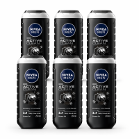 NIVEA Men douchegel active clean 250 ml (6 pack)