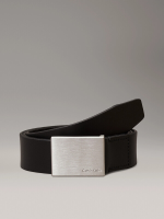 Calvin Klein Formal Plaque riem, 3,5 cm, zwart, heren, maat 80
