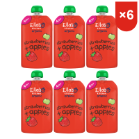 Ella's Kitchen 4+M aardbeien + appels 120 g * 6