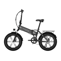YADEA Rover Opvouwbare Fat Tire E Bike, Zwart, 20 × 4,0 Inch All Terrain Banden, Frame van Aluminiumlegering, 90–120 km Lange Actieradius, Lithiumbatterij, Draagbaar Opvouwbaar Ontwerp, Schokabsorptie, CE Conform, Geproduceerd en Verzonden uit Europa