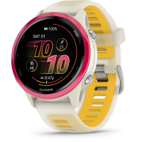 GARMIN Forerunner 570 42 mm Smartwatch   Bone/Mango Aluminium Siliconen Band