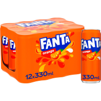 Fanta sinaasappelfrisdrank   12 x 330 ml