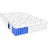 GTIMEX pocketveringmatras, 7 zones matras, ergonomisch, ademend, 25 cm hoog, H3, 9 comfortlagen, maximale belasting tot 150 kg, orthopedische ondersteuning, extra stabiel veerkernsysteem, incl. Katoenen hoeslaken