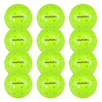 NIUPIPO 12 Delige Pickleball Buitenset – Hoogwaardig en Duurzaam, Diameter 74 mm, PE Materiaal, Geschikt voor Buitensport, Past bij Diverse Weersomstandigheden