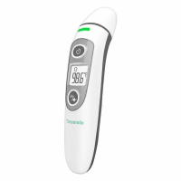 Treesmile FC IR100 infraroodthermometer, wit, oor voorhoofd  & object 3 in 1 modus, thuisgebruik voor het hele gezin, optionele oortips, directe temperatuurmeting
