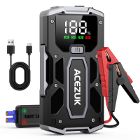 ACEZUK M01 6000 A Jumpstarter 12 V Auto Accu Booster Pack voor Benzinemotoren (7,0 L) & Dieselmotoren (5,5 L), met Slim LCD Display, LED Werklamp, Draagbare Powerbank voor SUV, Vrachtwagen, Motorfiets, Grasmaaier