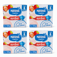 Nestlé Yogolino 6+M aardbei babydessert 4 * 4= 16 x 100 g
