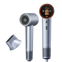 Uniorange H6 plasma hogesnelheidsföhn (sterrenzilver), hd lcd scherm, 5 slimme standen, 1600 W vermogen en 1 miljard plasma ionen, 110.000 Tpm hogesnelheidsmotor, droogt 5 keer sneller