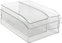 5Five Slimme Koelkast Opslagbakken Set   3 stuks, Transparant, 30,5 x 21 x 9 cm