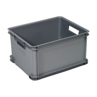 Curver Unibox Classic opbergdoos L   30 liter   43 x 35 x 23,5 cm   Grijs   Premium opbergoplossing, duurzaam kunststof, moderne huisorganisatie