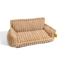 FUNNYFUZZY Orthopedisch donzig zacht wasbaar bankbed voor hond en kat   camelkleur   maat M   groot formaat