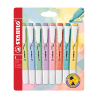 STABILO swing cool Pastel   Markeerstift   Set van 8   Assorti kleuren