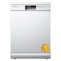 Comfee' CDWPF1201PW WE EU vrijstaande vaatwasser, capaciteit 12 couverts, 8 programma's, 70 °C hygiënische was, snelle was, knopbediening, WiFi  en IOT functie, Cloud Wash   wit [energieklasse E]