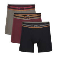 Lee boxershorts middellang Hay geweermetaalgrijs/donker Glicia rood/groen S