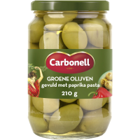Carbonell Groene Olijven Gevuld met Paprika   370 ml
