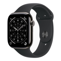 Apple Watch Series 11 gps + mobiel netwerk 46 mm, leisteenkleurig titanium