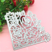WhereHike metalen snijmallen met bloemenhoeklijst, doe het zelfsjabloon voor plakboeken, art decostijl