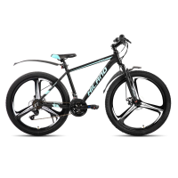 Hiland, H200 Plus 26 inch mountainbike voor volwassenen, frame van aluminiumlegering, dubbele schijfremmen, 18 versnellingen, voorvorkvering, zwart