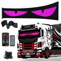 Quplavo 16×192 flexibel RGB LED Devil Eyes matrixdisplay met 3072 leds voor auto  en vrachtwagenvoorruit bediening via app en afstandsbediening IP65 waterdicht USB