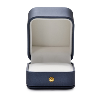 Oirlv prachtige ring  en hangerdoosje in stalenblauw, van PU leer, juweliersdisplay, cadeauverpakking voor aanzoek, verloving en bruiloft, etui voor bruidsringen, met metalen drukknoopsluiting, nieuwjaarsaanbieding, top cadeau ideeën