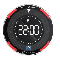 UPUPYES P DISC 3 elektronische parkeerschijf/parkeertimer op zonne energie, digitaal display, elektrische tijdmeting, geschikt voor auto’s, officieel goedgekeurd