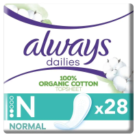Always Dailies Cotton Protection inlegkruisjes normaal 28 stuks