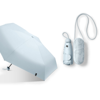 Beneunder BM525, 5 voudige paraplu met zwarte gelcoating voor buiten, windbestendig, waterdicht en met capsuleontwerp, lichtgewicht voor woon werkverkeer en reizen, lichtgrijs, F, cadeau voor koppels, perfect cadeau
