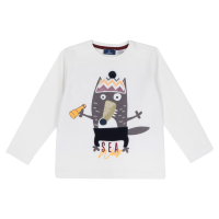 Chicco t shirt met lange mouwen 116 wit